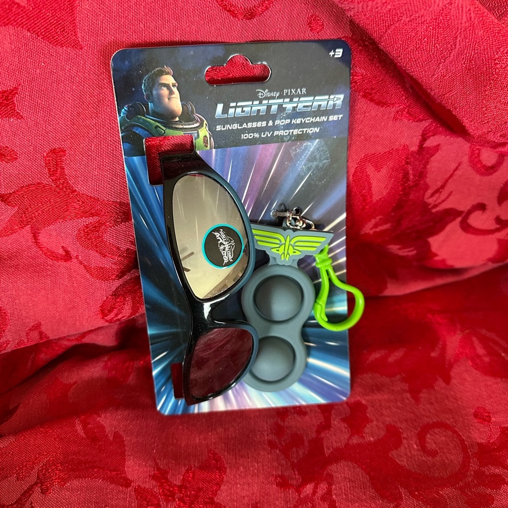 Disney Pixar Lightyear 100% UV protection sunglasses & pop up keychain set
